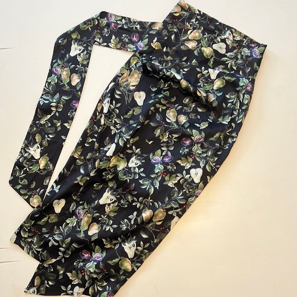Satin wrap skirt